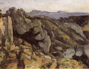 Paul Cezanne Rocks at L Estaque oil painting
